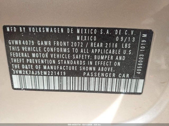 2014 VOLKSWAGEN JETTA 3VW2K7AJ5EM221419 Photo 8