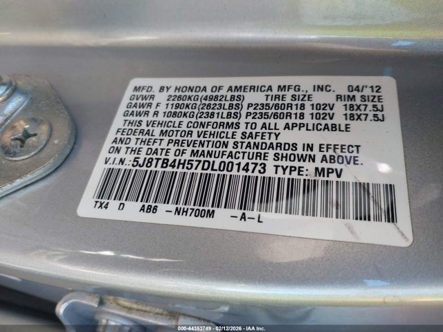 2013 ACURA RDX 5J8TB4H57DL001473 Photo 8