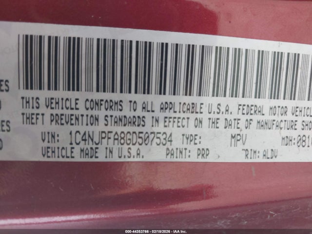 Jeep Patriot High Altitude Edition 2016 1C4NJPFA8GD507534 Image 9