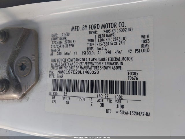 NM0LS7E28L1468323 Ford Transit Connect Xl