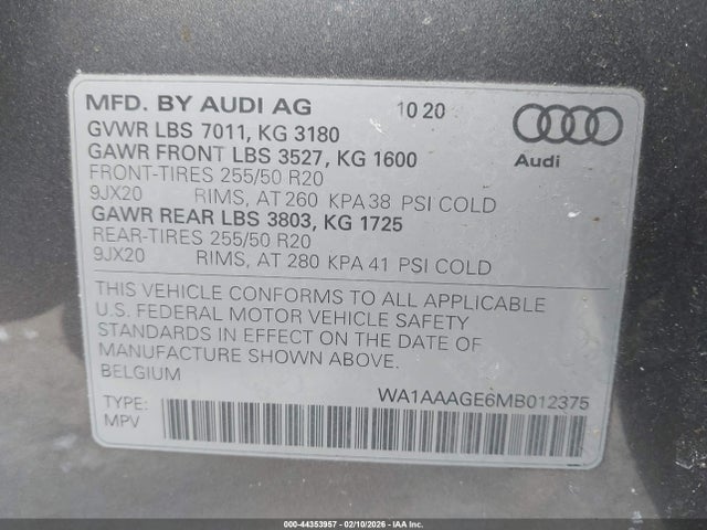 2021 AUDI E-TRON WA1AAAGE6MB012375 Photo 8