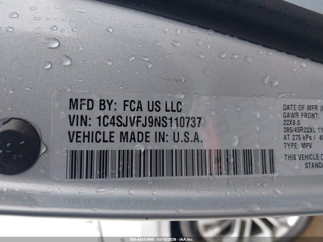 2022 JEEP GRAND WAGONEER 1C4SJVFJ9NS110737 Photo 8