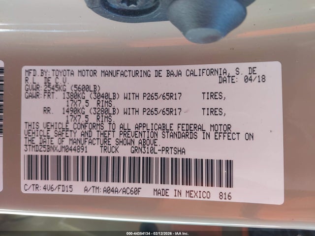 3TMDZ5BNXJM044891 Toyota Tacoma Trd Sport