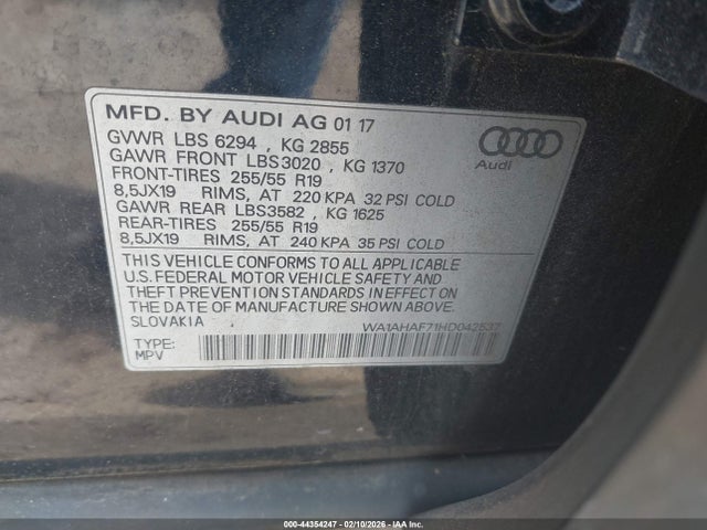 2017 AUDI Q7 WA1AHAF71HD042537 Photo 8