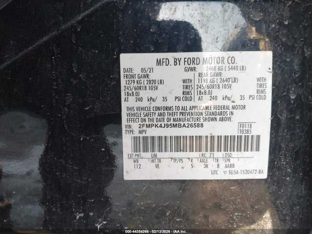 2021 FORD EDGE 2FMPK4J95MBA26588 Photo 8