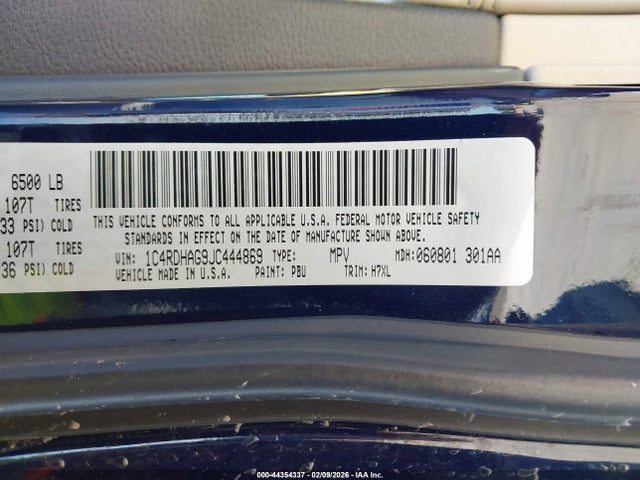 2018 DODGE DURANGO 1C4RDHAG9JC444869 Photo 8