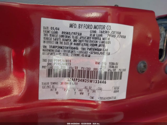 2005 FORD FOCUS 1FAFP34N25W133446 Photo 8