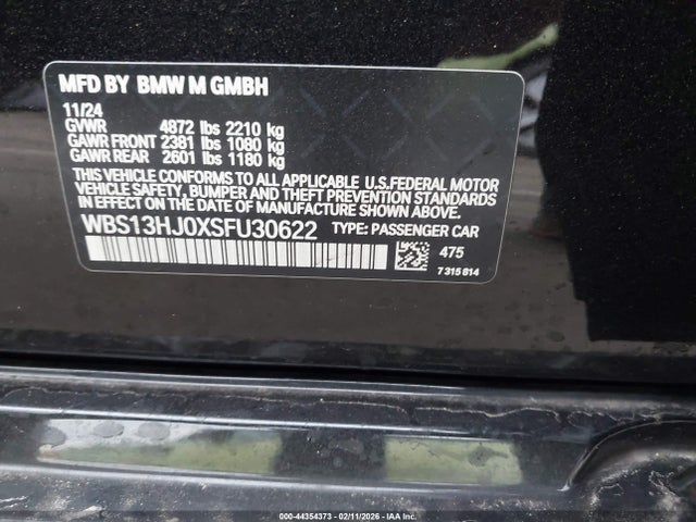 WBS13HJ0XSFU30622 BMW M3