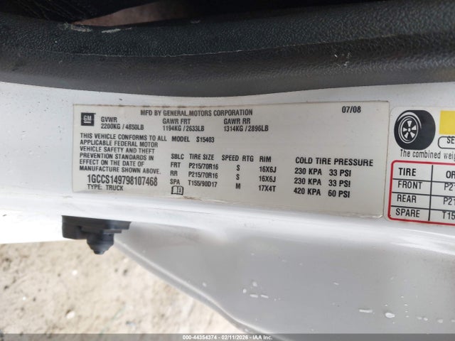 2009 CHEVROLET COLORADO 1GCCS149798107468 Photo 8