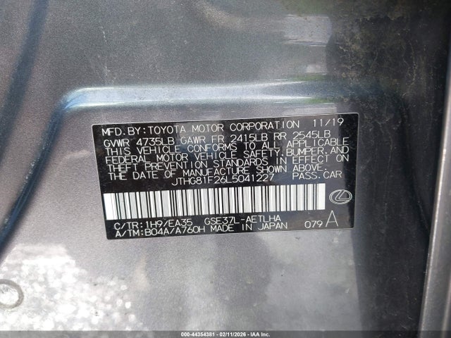 2020 LEXUS IS 300 JTHG81F26L5041227 Photo 8