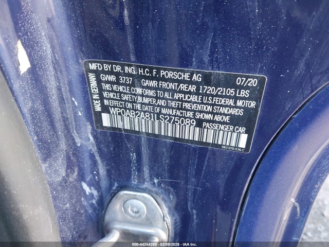 2020 PORSCHE 718 CAYMAN WP0AB2A81LS275089 Photo 8