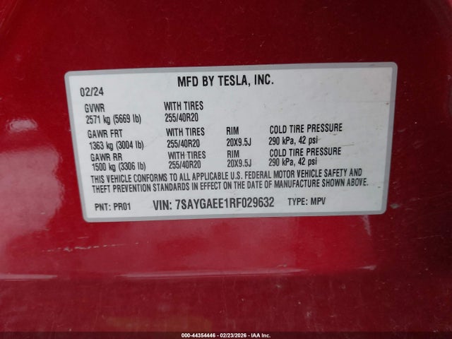 2024 TESLA MODEL Y 7SAYGAEE1RF029632 Photo 8