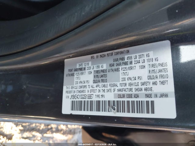 Aukcja sprzedaży 2016 Mazda Cx-5 Touring, vin: JM3KE4CY0G0918867, numer aukcji: 44354517