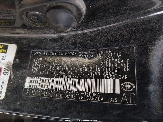 Toyota COROLLA L 2015 2T1BURHE8FC401814 Image 9