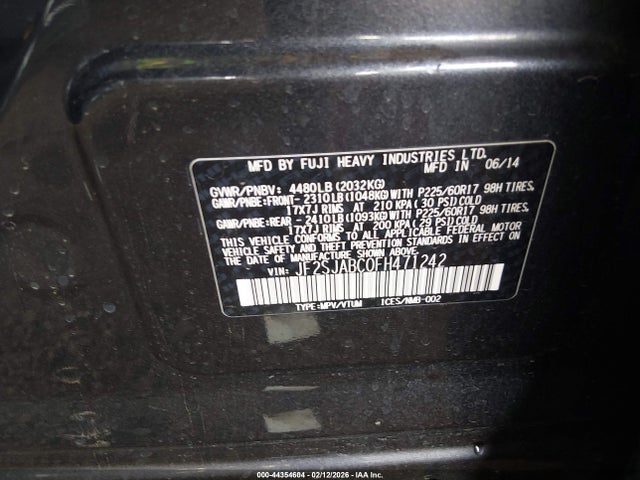 JF2SJABC0FH471242 Subaru Forester 2.5i