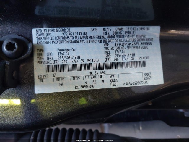 2015 FORD FOCUS 1FADP3K28FL299988 Photo 8