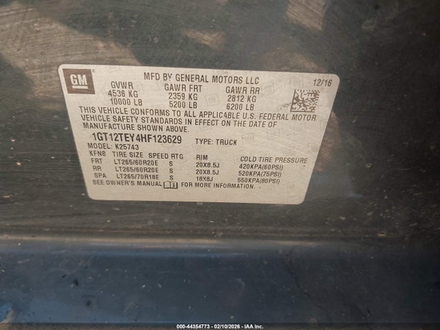 2017 GMC SIERRA 2500HD 1GT12TEY4HF123629 Photo 8