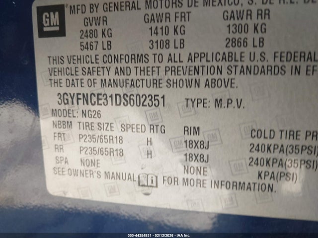 2013 CADILLAC SRX 3GYFNCE31DS602351 Photo 8