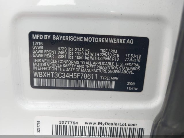 WBXHT3C34H5F78611 BMW X1 Xdrive28i