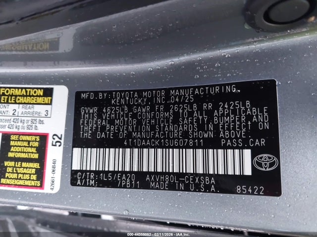 4T1DAACK1SU607811 Toyota CAMRY SE