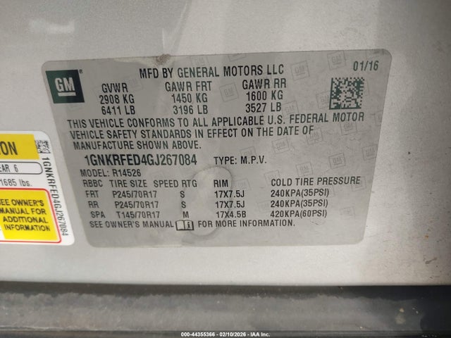 Chevrolet Traverse Ls 2016 1GNKRFED4GJ267084 Image 9