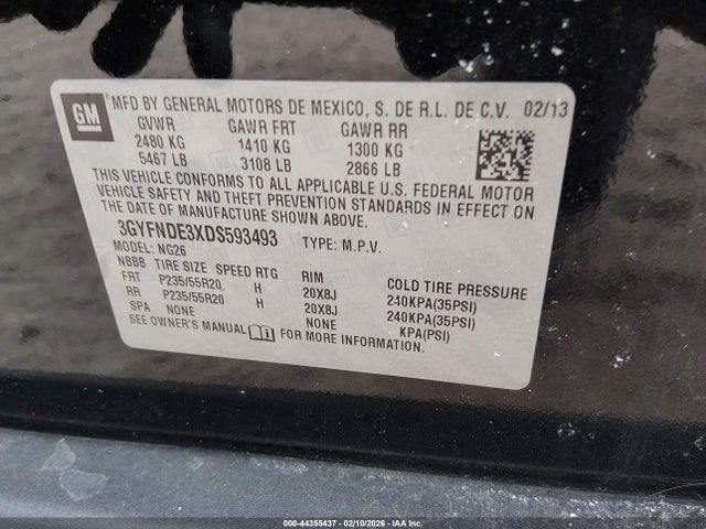 2013 CADILLAC SRX 3GYFNDE3XDS593493 Photo 8