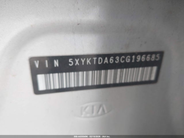 Aukcja sprzedaży 2012 Kia Sorento Lx, vin: 5XYKTDA63CG196685, numer aukcji: 44355496