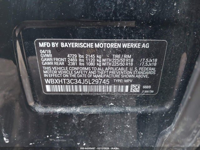 Aukcja sprzedaży 2018 Bmw X1 Xdrive28i, vin: WBXHT3C34J5L29745, numer aukcji: 44355497