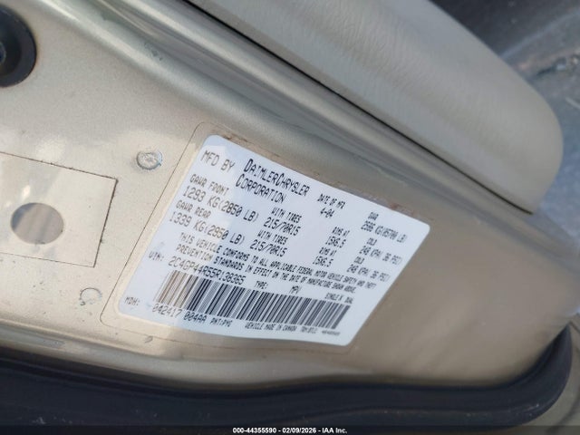 44355590 :رقم المزاد ، 2C4GP44R55R138365 vin ، 2005 Chrysler Town & Country Lx مزاد بيع
