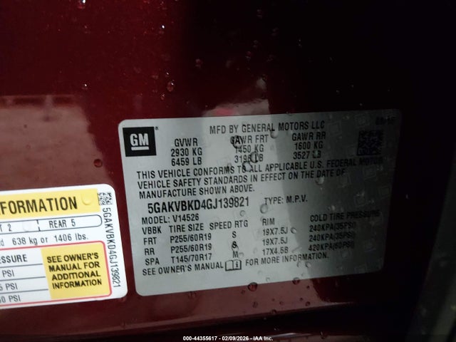 Buick Enclave Leather 2016 5GAKVBKD4GJ139821 Image 9