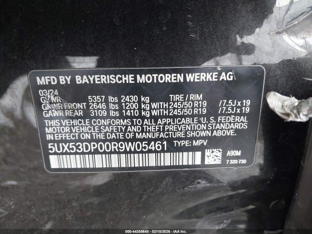 2024 BMW X3 5UX53DP00R9W05461 Photo 8