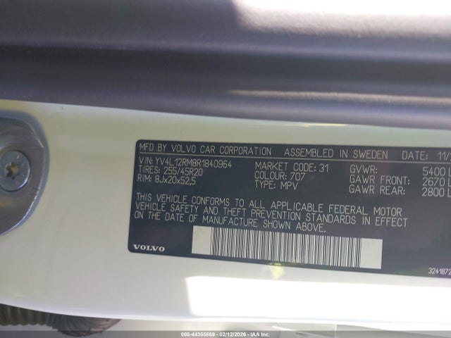 2024 VOLVO XC60 YV4L12RM8R1840964 Photo 8