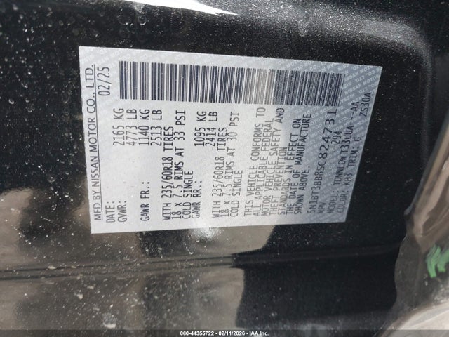 5N1BT3BB8SC824731 Nissan Rogue Sv Intelligent Awd