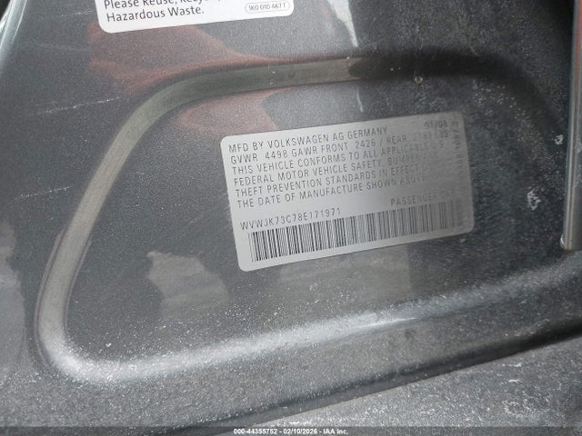 2008 VOLKSWAGEN PASSAT WVWJK73C78E171971 Photo 8