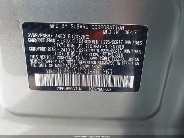 JF2SJAJC3JH461363 Subaru Forester 2.5i Limited