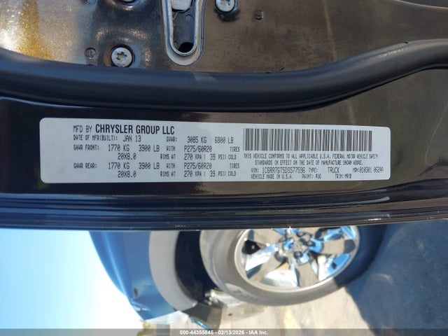 44355845 :رقم المزاد ، 1C6RR7GT5DS577596 vin ، 2013 Ram 1500 Big Horn مزاد بيع
