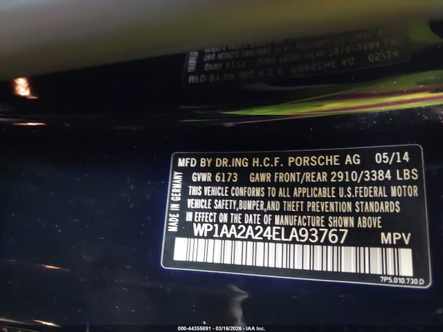 2014 PORSCHE CAYENNE WP1AA2A24ELA93767 Photo 8