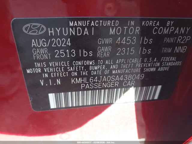 Hyundai SONATA SEL 2025 KMHL64JA0SA438049 Image 9
