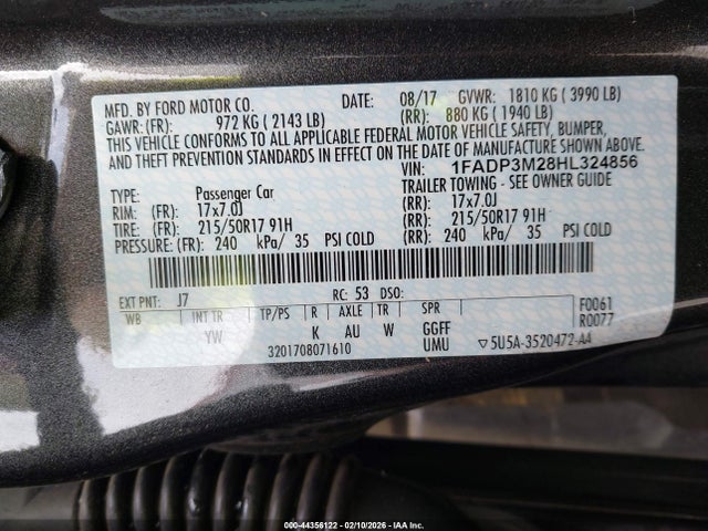 Ford FOCUS SEL 2017 1FADP3M28HL324856 Image 9