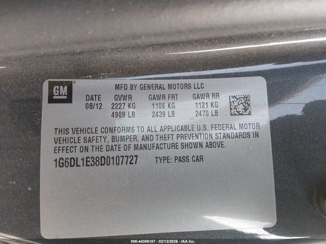 2013 CADILLAC CTS 1G6DL1E38D0107727 Photo 8