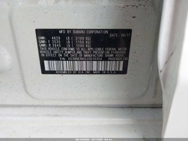4S3BNEN60J3010354 Subaru Legacy 3.6r Limited
