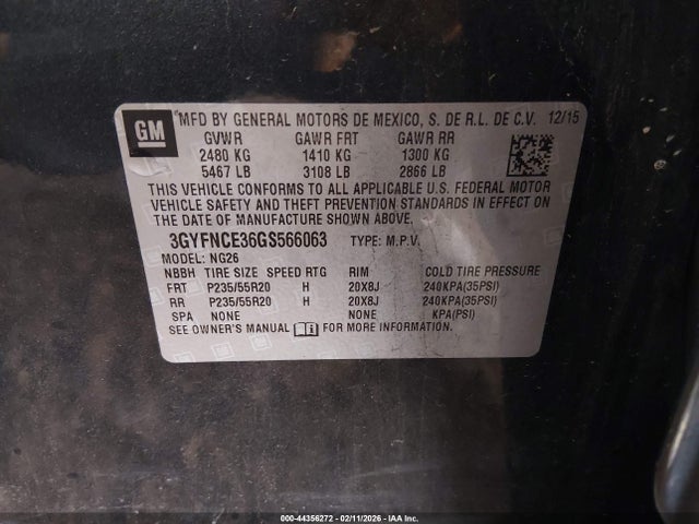 2016 CADILLAC SRX 3GYFNCE36GS566063 Photo 8