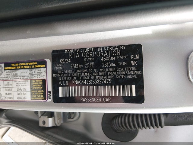 KNAG44J81S5327475 KIA K5 Gt