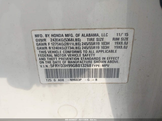 Продаж на аукціоні авто 2016 Acura Mdx Advance   Entertainment Packages/advance Package, vin: 5FRYD3H99GB013268, номер лоту: 44356327