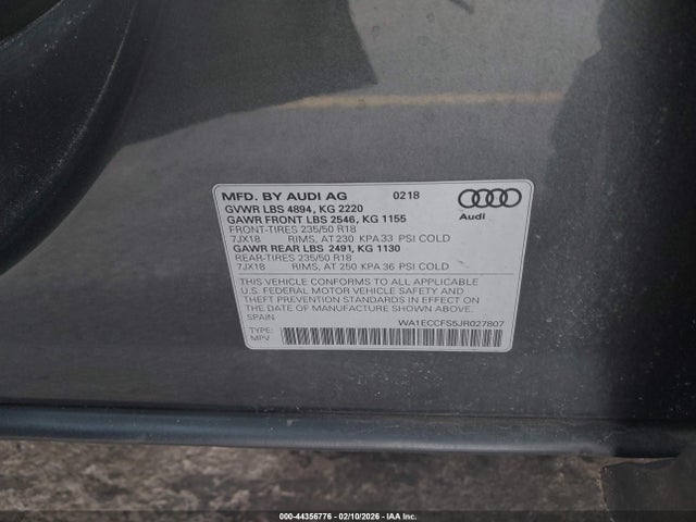 2018 AUDI Q3 WA1ECCFS5JR027807 Photo 8