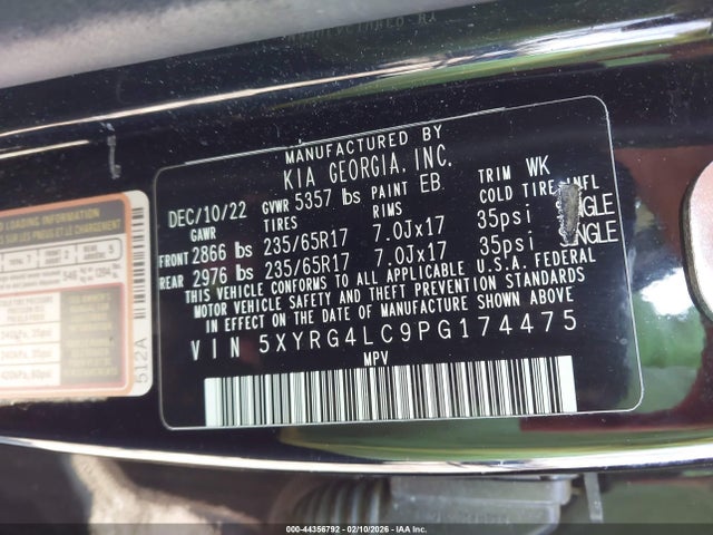 KIA SORENTO LX 2023 5XYRG4LC9PG174475 Image 9