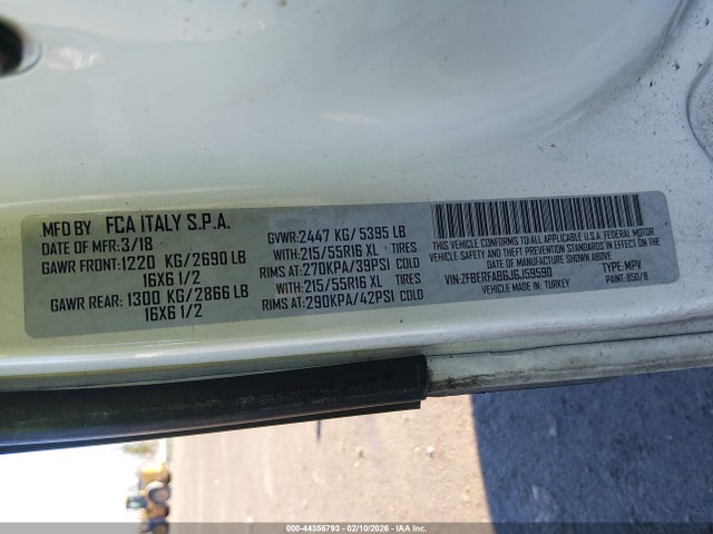 RAM Promaster City Tradesman 2018 ZFBERFAB6J6J59590 Image 9