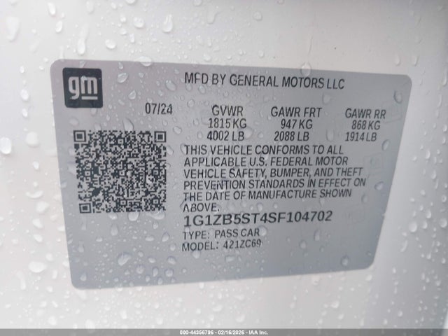 2025 CHEVROLET MALIBU 1G1ZB5ST4SF104702 Photo 8