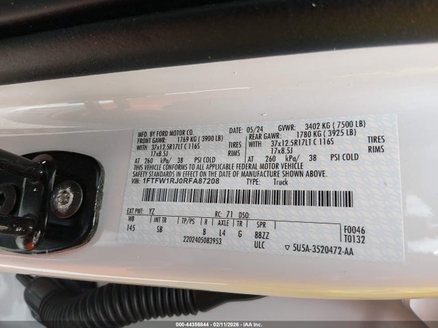1FTFW1RJ0RFA87208 Ford F-150 Raptor