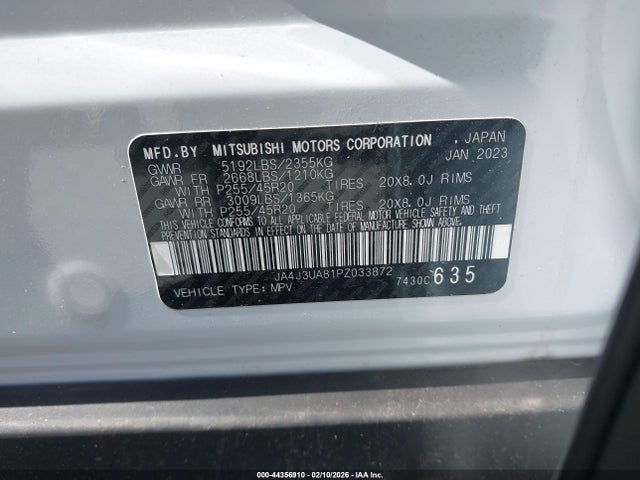 2023 MITSUBISHI OUTLANDER JA4J3UA81PZ033872 Photo 8